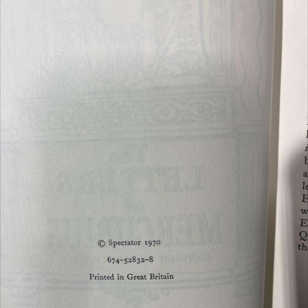 the letters of mercurius book, by unknown, 1970 Hardcover image 3