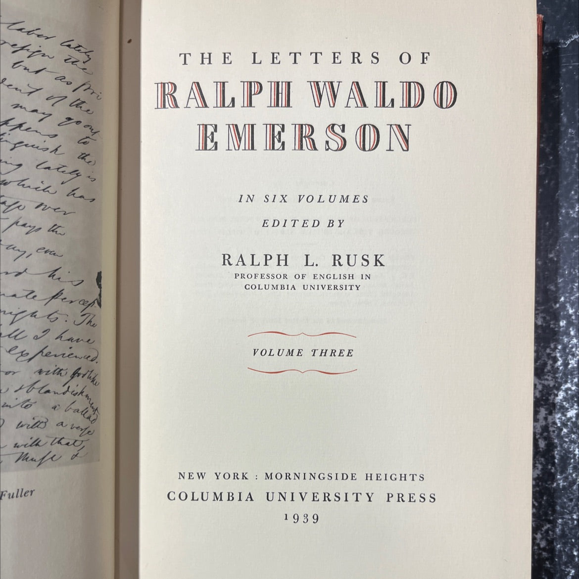 the letters of ralph waldo emerson volume three book, by ralph waldo emerson, 1939 Hardcover image 2
