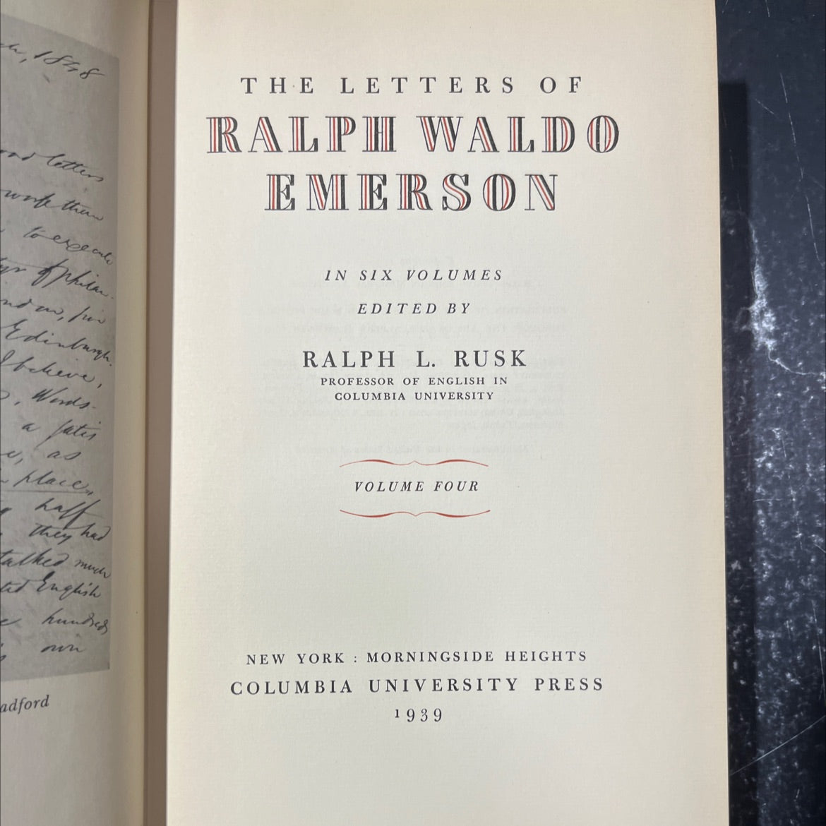 the letters of ralph waldo emerson book, by ralph l. rusk, 1939 Hardcover image 2