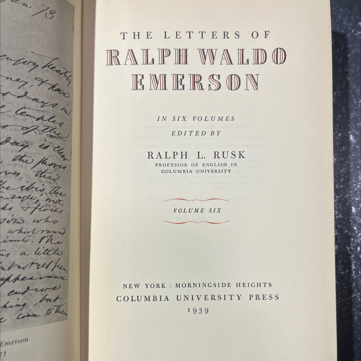 the letters of ralph waldo emerson book, by ralph waldo emerson, 1939 Hardcover image 2