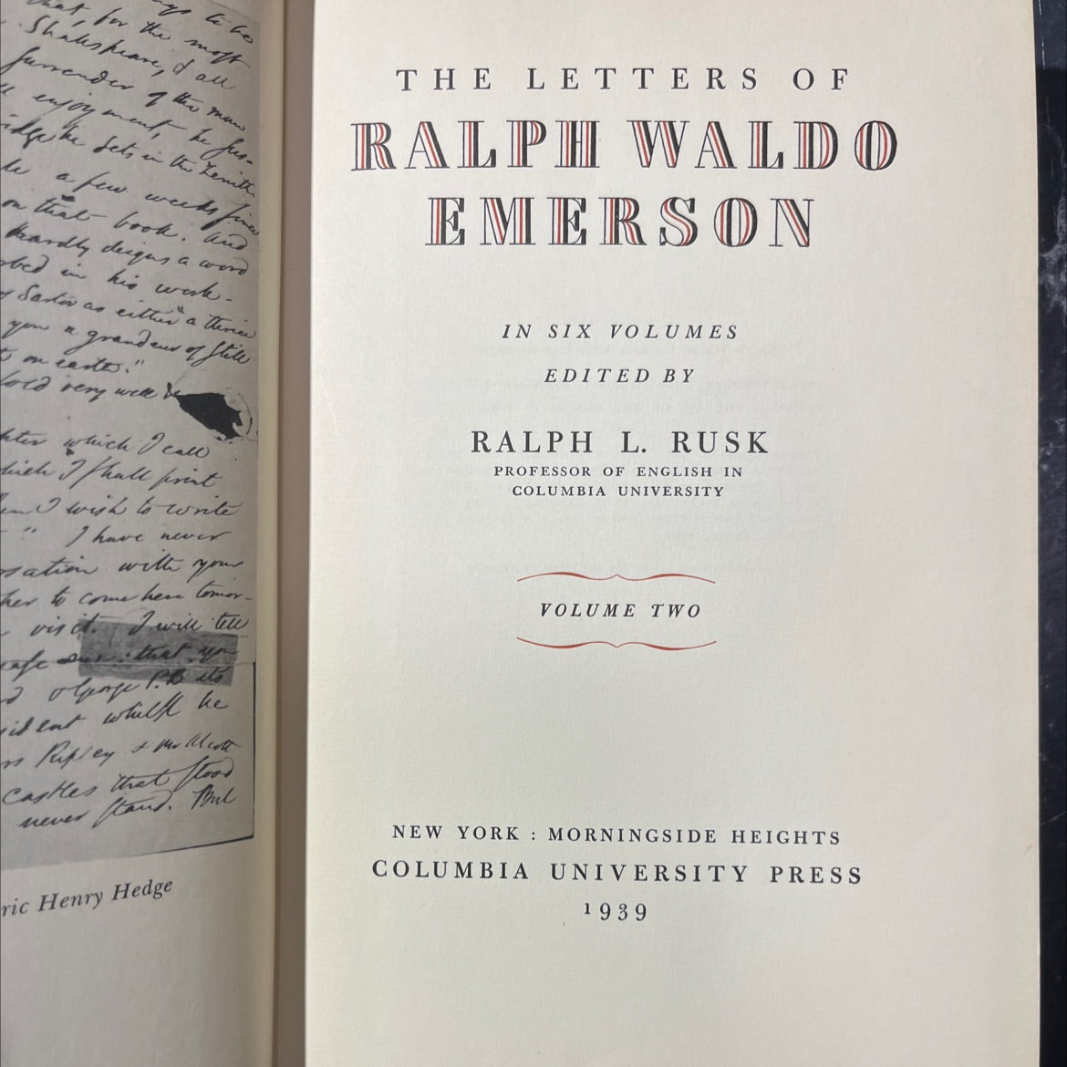 the letters of ralph waldo emerson book, by ralph waldo emerson, 1939 Hardcover image 2
