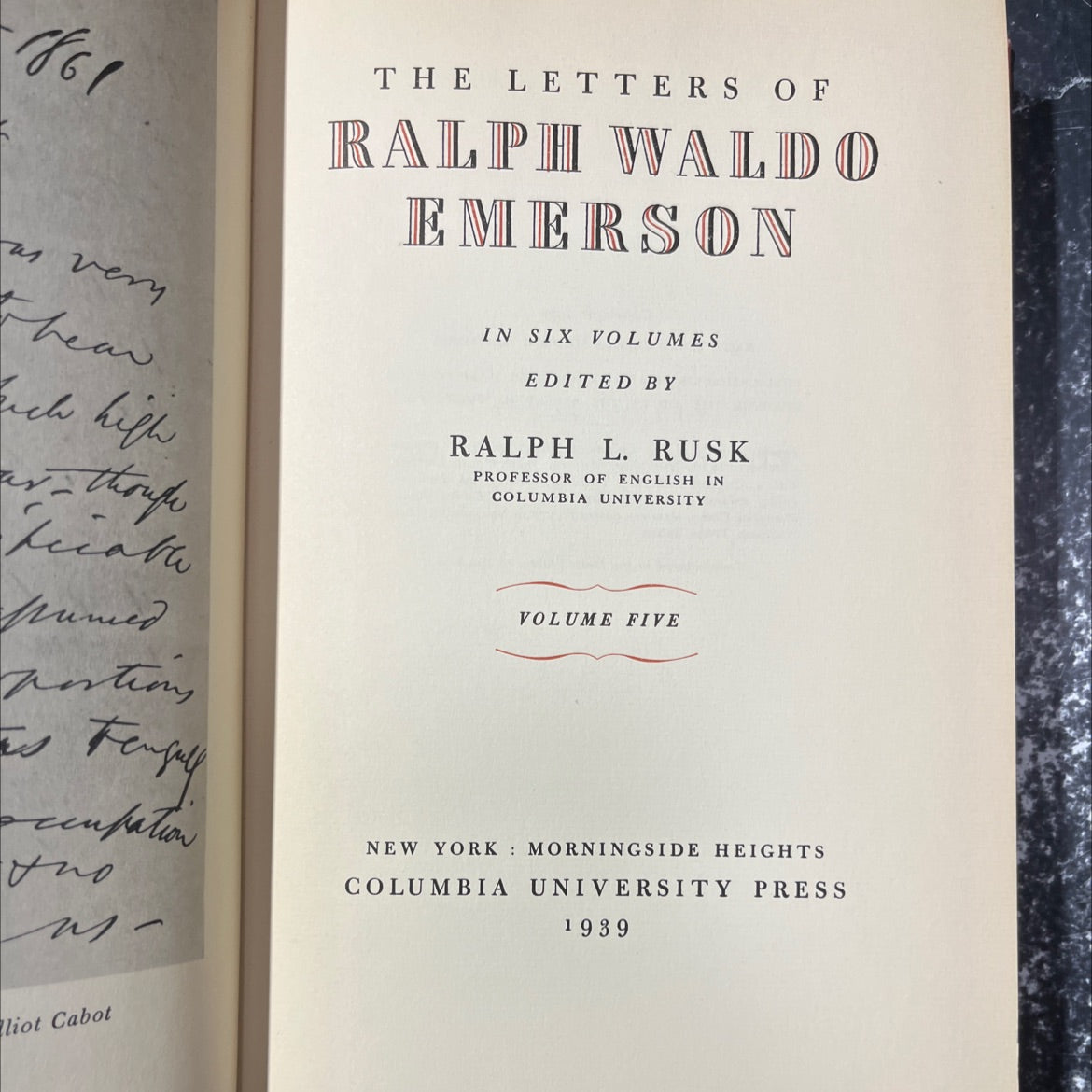 the letters of ralph waldo emerson book, by ralph waldo emerson, 1939 Hardcover image 2