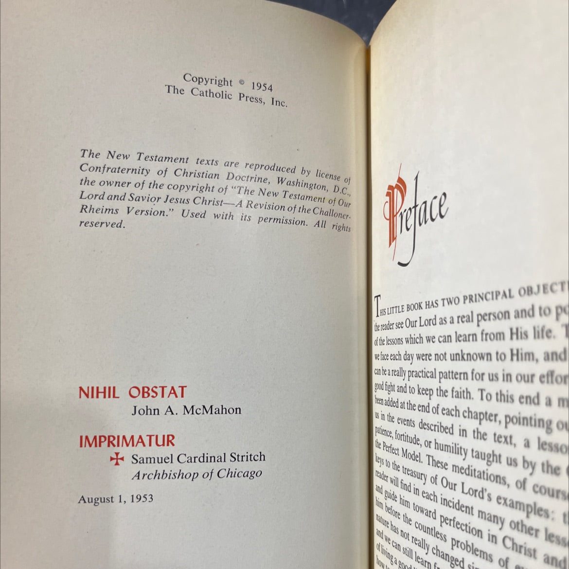 the life of christ our lord's life with lessons in his own words for our life today book, by reverend john p. image 3