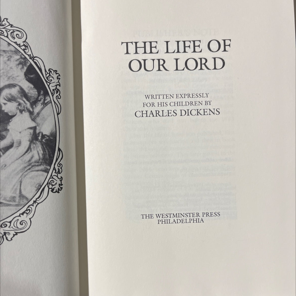 the life of our lord book, by charles dickens, 1981 Hardcover image 2