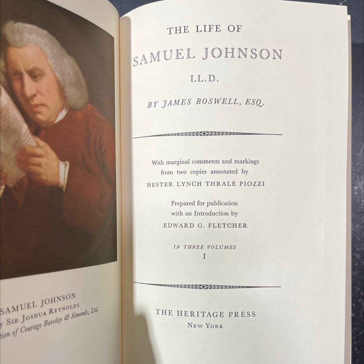 the life of samuel johnson ll.d. book, by james boswell, 1963 Hardcover image 2