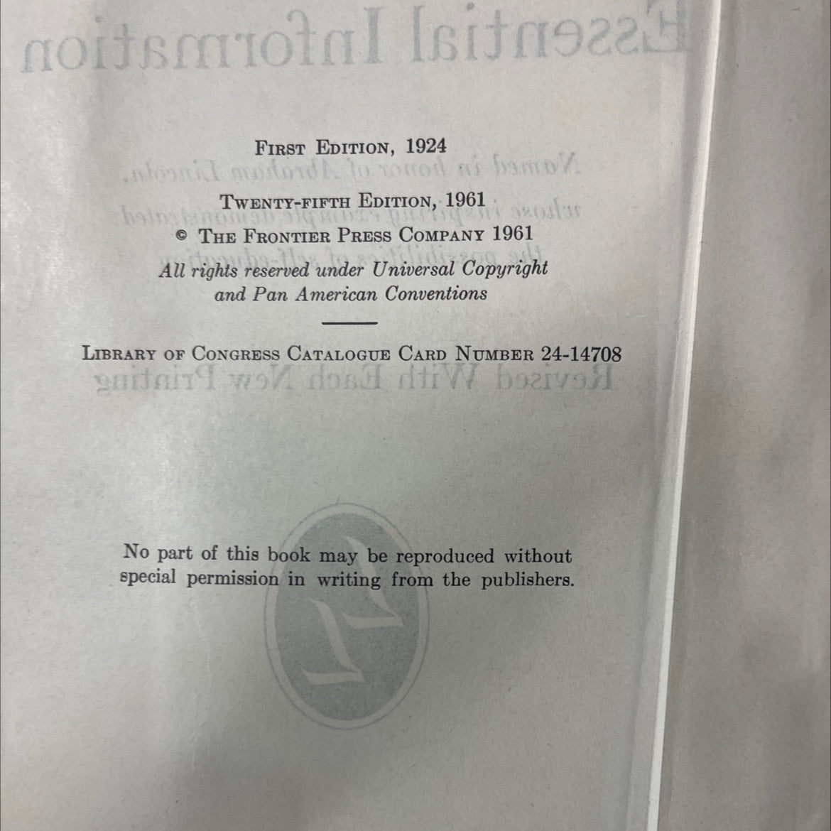 the lincoln library of essential information book, by unknown, 1961 Hardcover image 3