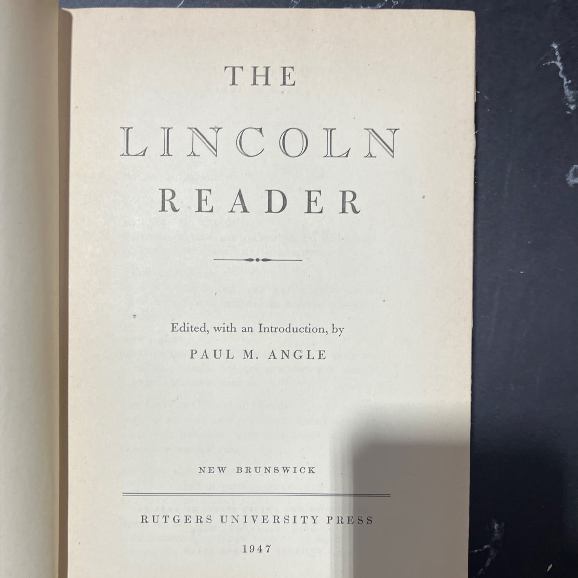 the lincoln reader book, by paul m. angle, 1947 Hardcover image 2