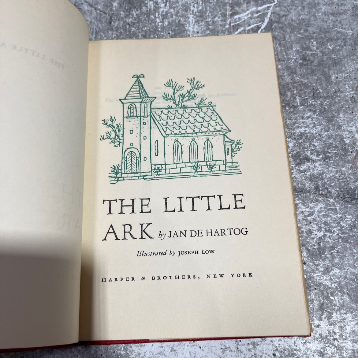 the little ark book, by jan de hartog, 1953 Hardcover image 2