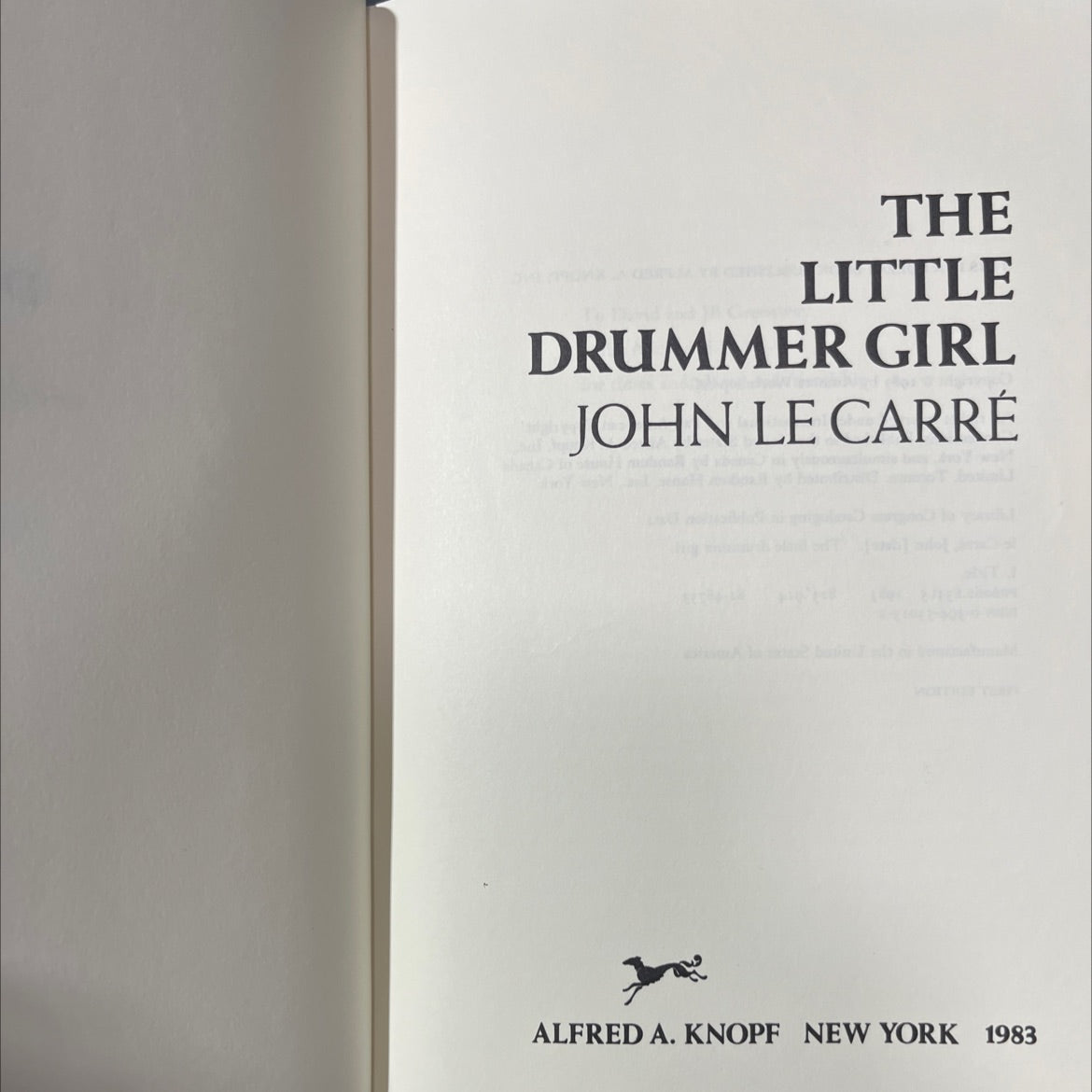 the little drummer girl book, by john le carré, 1983 Hardcover image 2