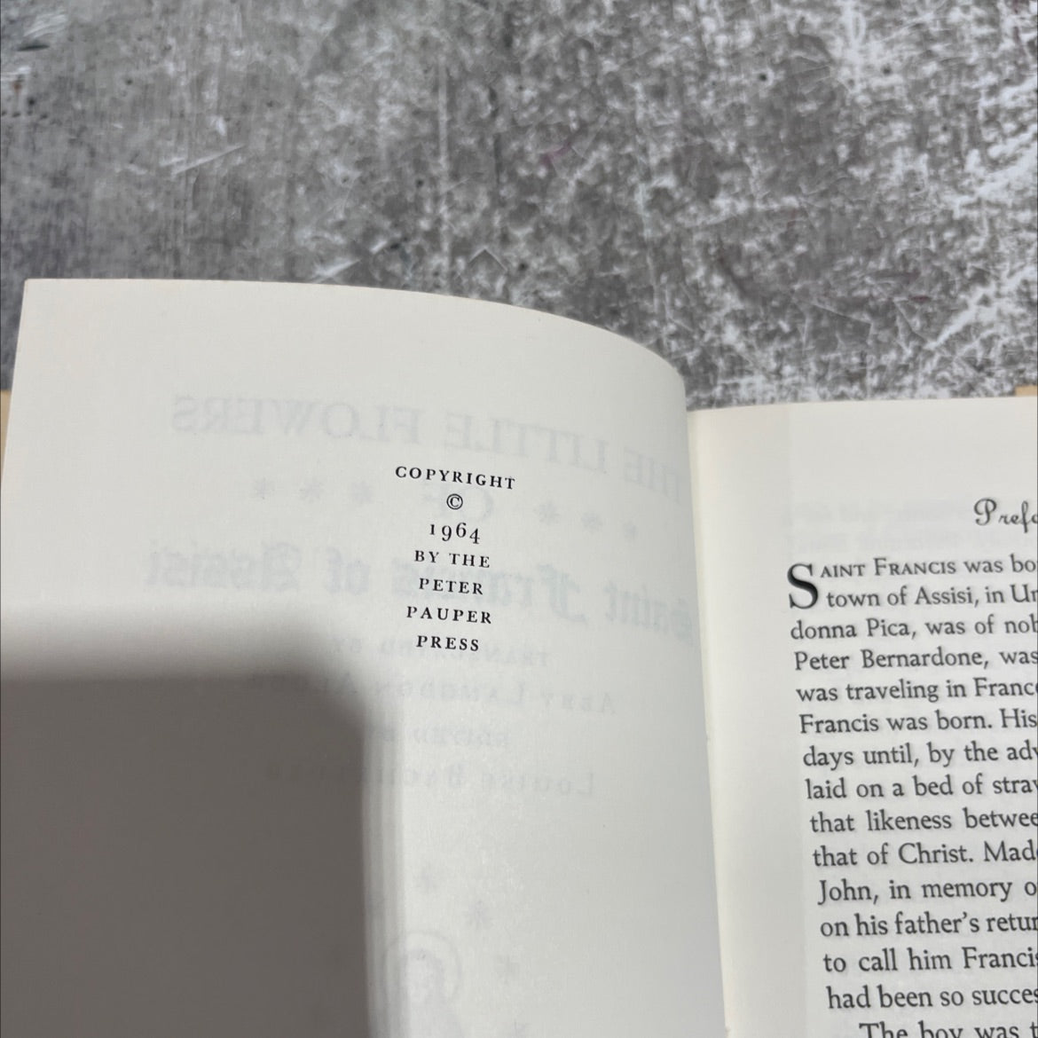 the little flowers of saint francis of assisi book, by abby langdon alger, 1964 Hardcover image 3