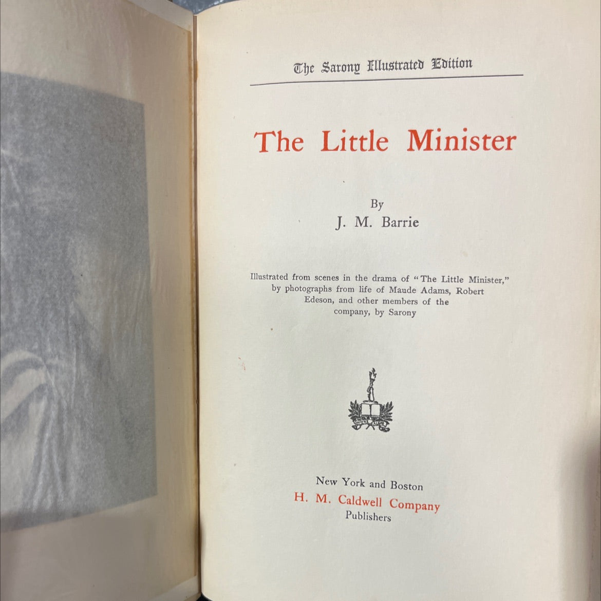 the little minister book, by j. m. barrie, 1912 Hardcover image 2