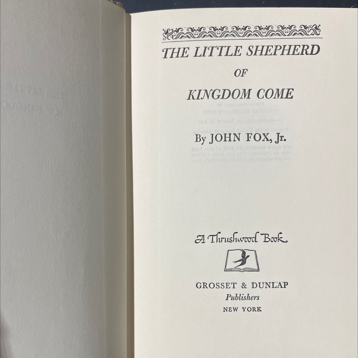 the little shepherd of kingdom come book, by john fox, jr., 1931 Hardcover image 2