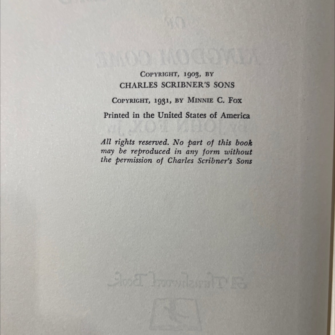 the little shepherd of kingdom come book, by john fox, jr., 1931 Hardcover image 3