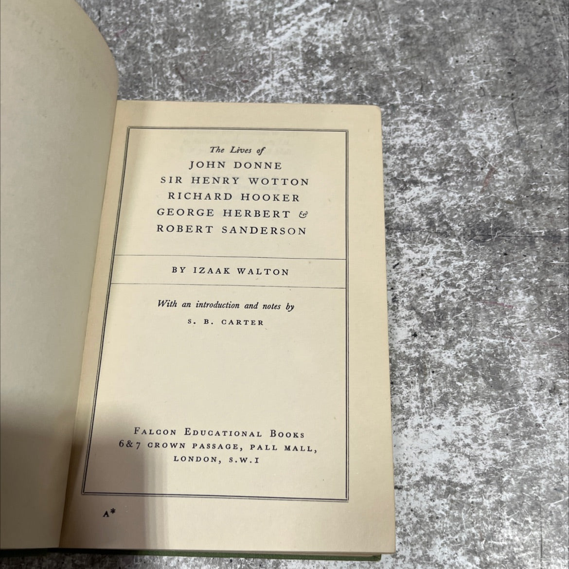 the lives of john donne sir henry wotton richard hooker george herbert & robert sanderson book, by izzaak walton, 1951 image 2
