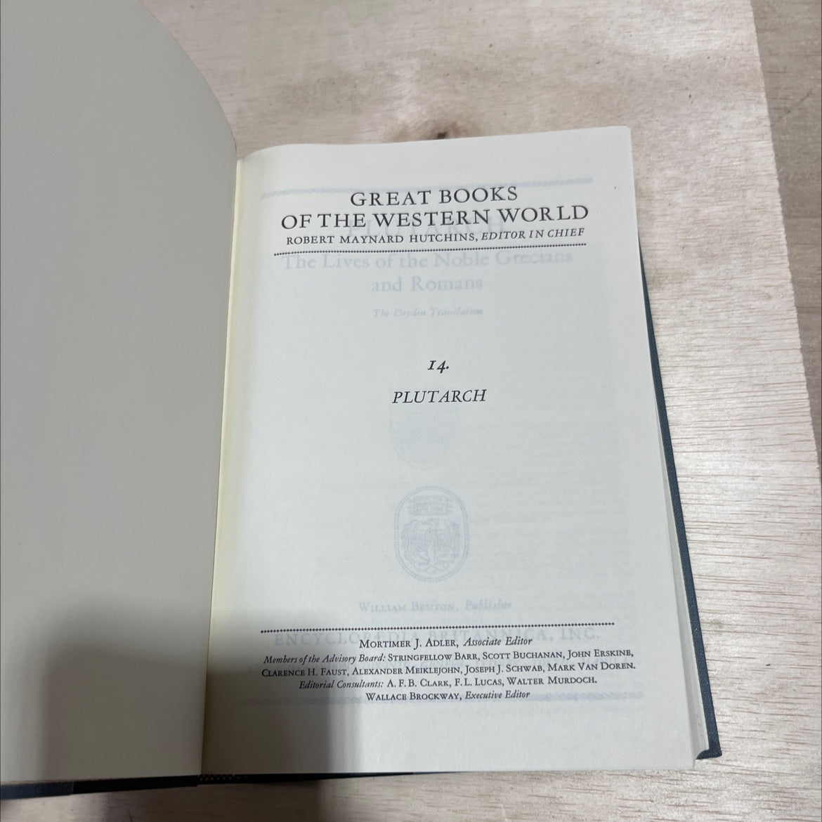 the lives of the noble grecians and romans book, by plutarch, 1988 Hardcover image 2