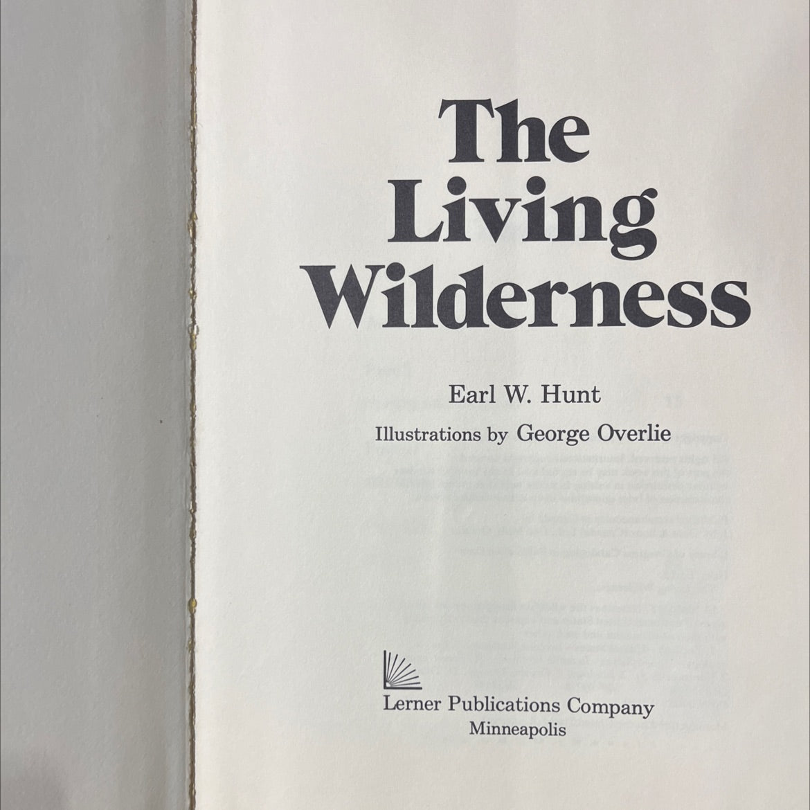the living wilderness book, by Earl W. Hunt, 1977 Hardcover image 2