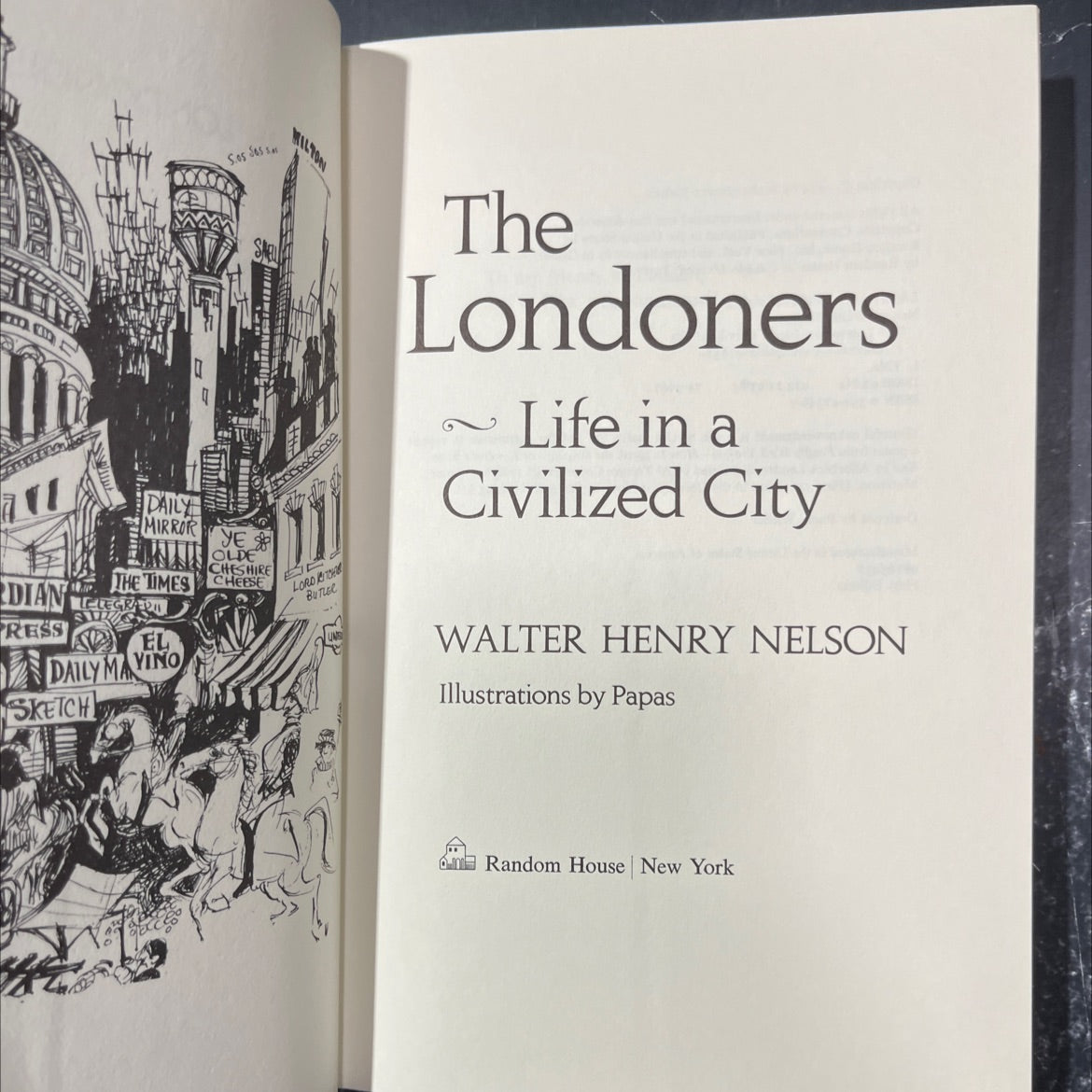 SIGNED the londoners; life in a civilized city book, by Walter Henry Nelson, 1974 Hardcover, First Edition, Vintage image 2