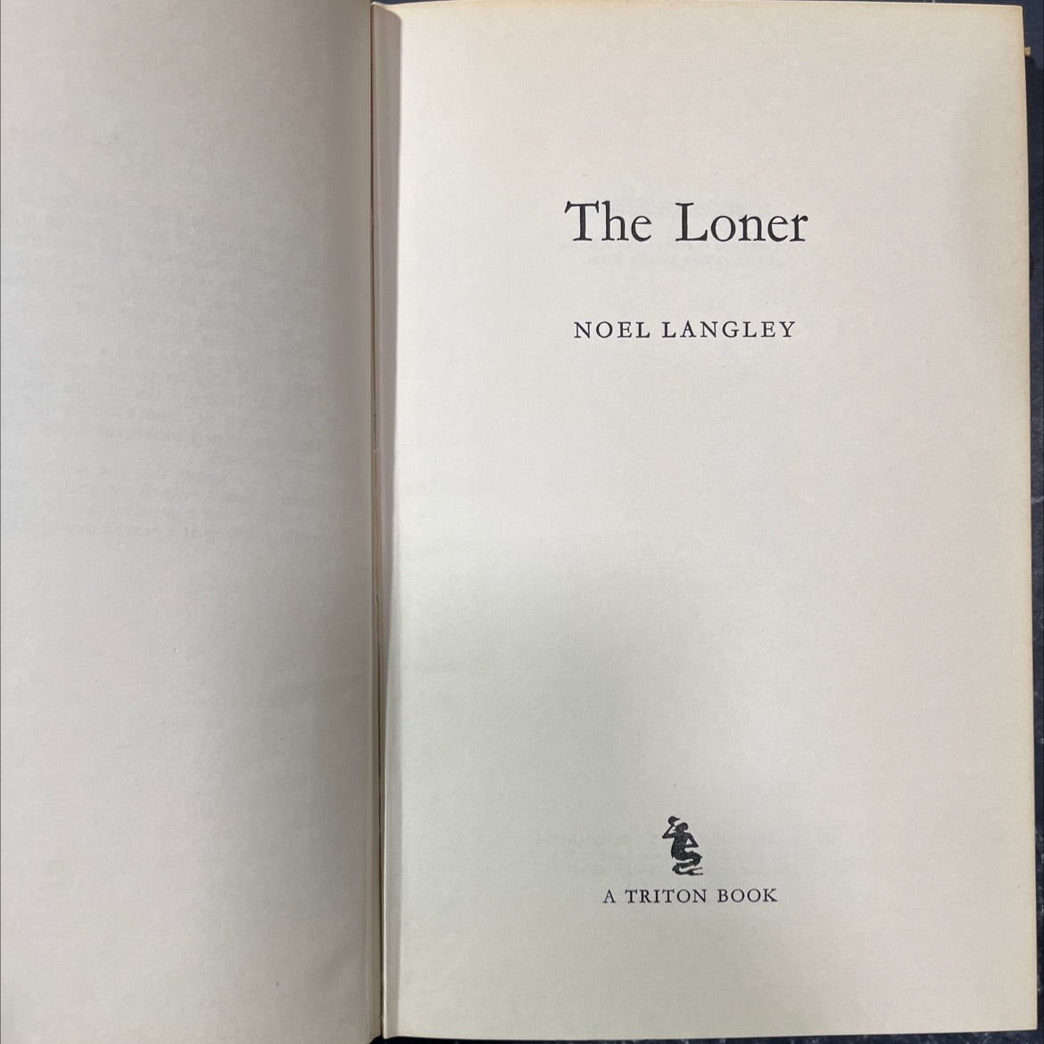the loner book, by noel langley, 1967 Hardcover image 2