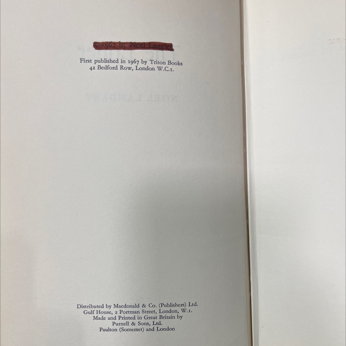 the loner book, by noel langley, 1967 Hardcover image 3