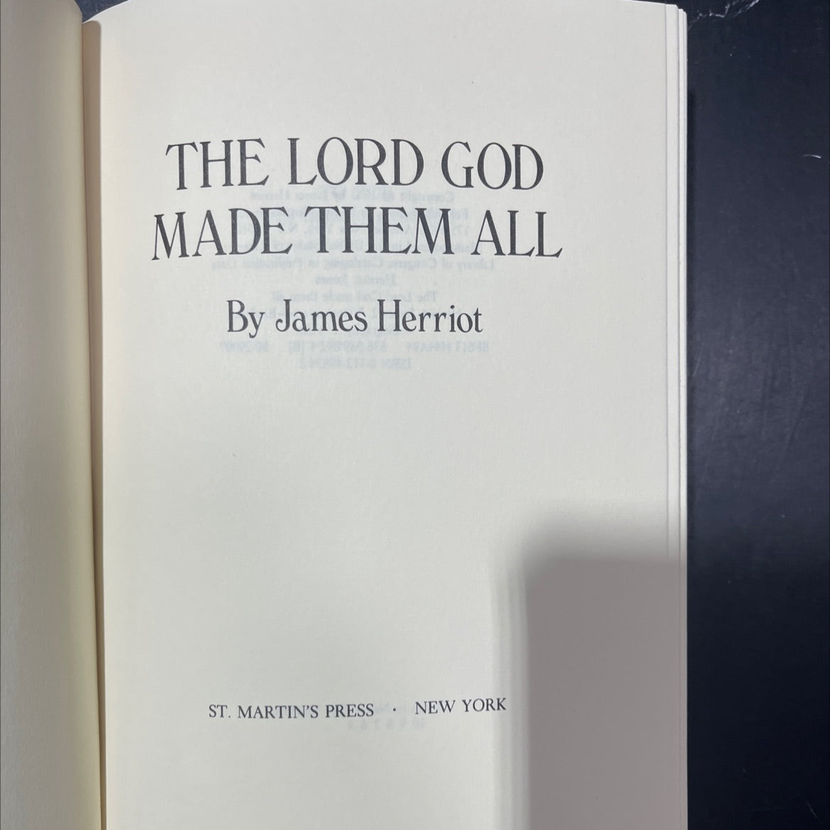 the lord god made them all book, by James Herriot, 1981 Hardcover image 2
