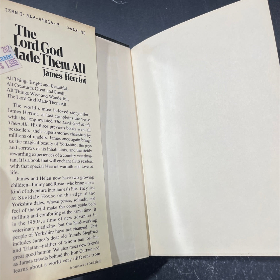 the lord god made them all book, by James Herriot, 1981 Hardcover, First Edition, Vintage image 4