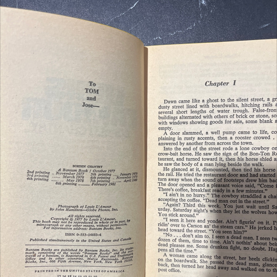 the lost creek trail book, by louis l'amour, 1981 Paperback image 3