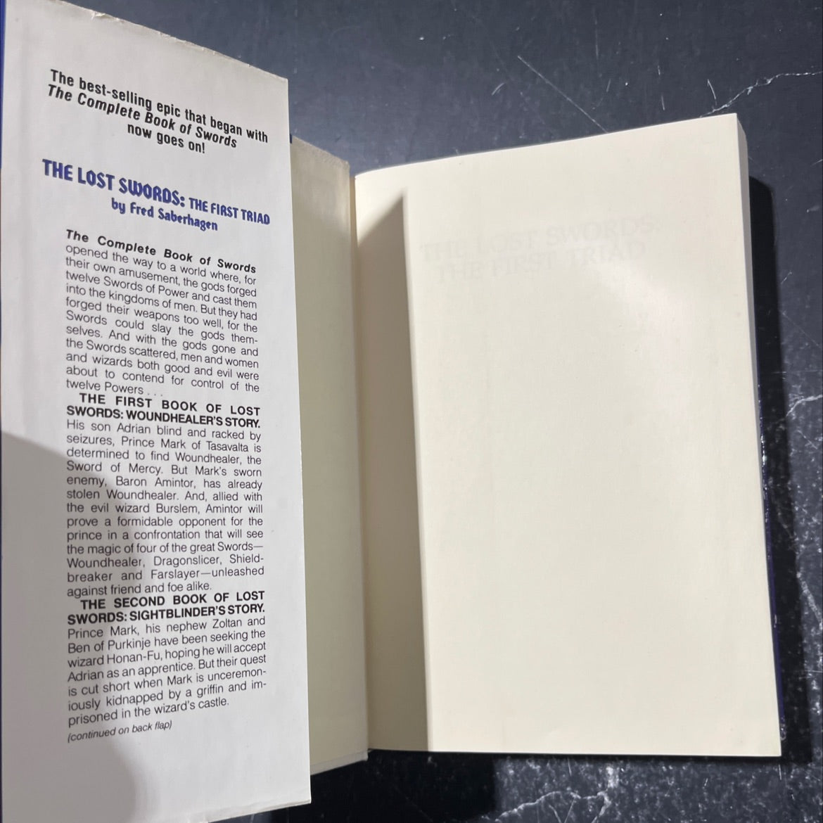 the lost swords: the first triad woundhealer's story sightblinder's story stonecutter's story book, by fred saberhagen, image 4