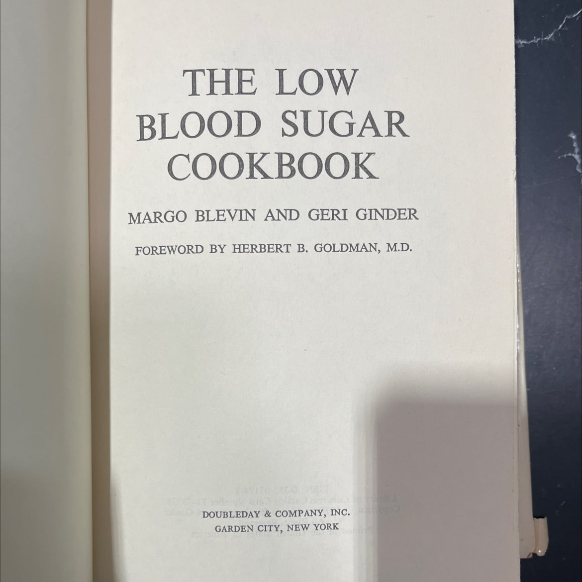 the low blood sugar cookbook book, by Margo Blevin and Geri Ginder, 1973 Hardcover image 2