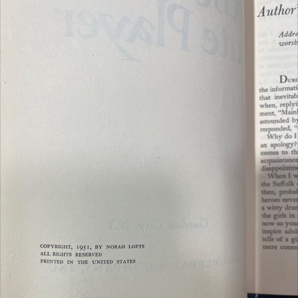 the lute player book, by norah lofts, 1951 Hardcover image 3