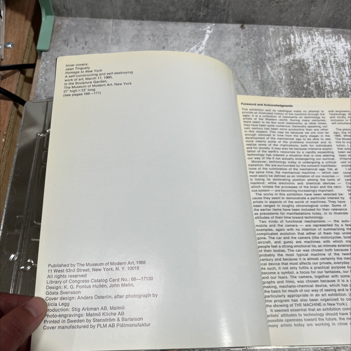 the machine as seen at the end of the mechanical age book, by K. G. Pontus Hultén, 1968 Hardcover image 3