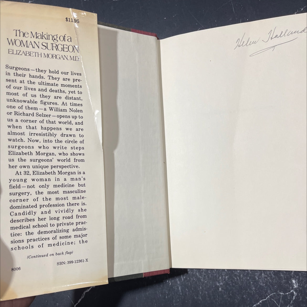 the making of a woman surgeon book, by Elizabeth Morgan, M.D., 1980 Hardcover image 4