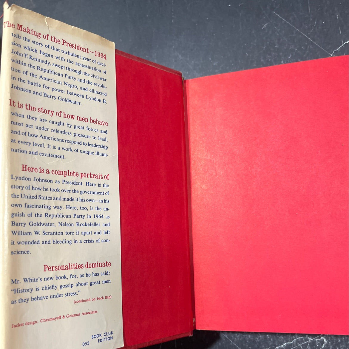 the making of the president 1964 book, by theodore h. white, 1965 Hardcover image 4