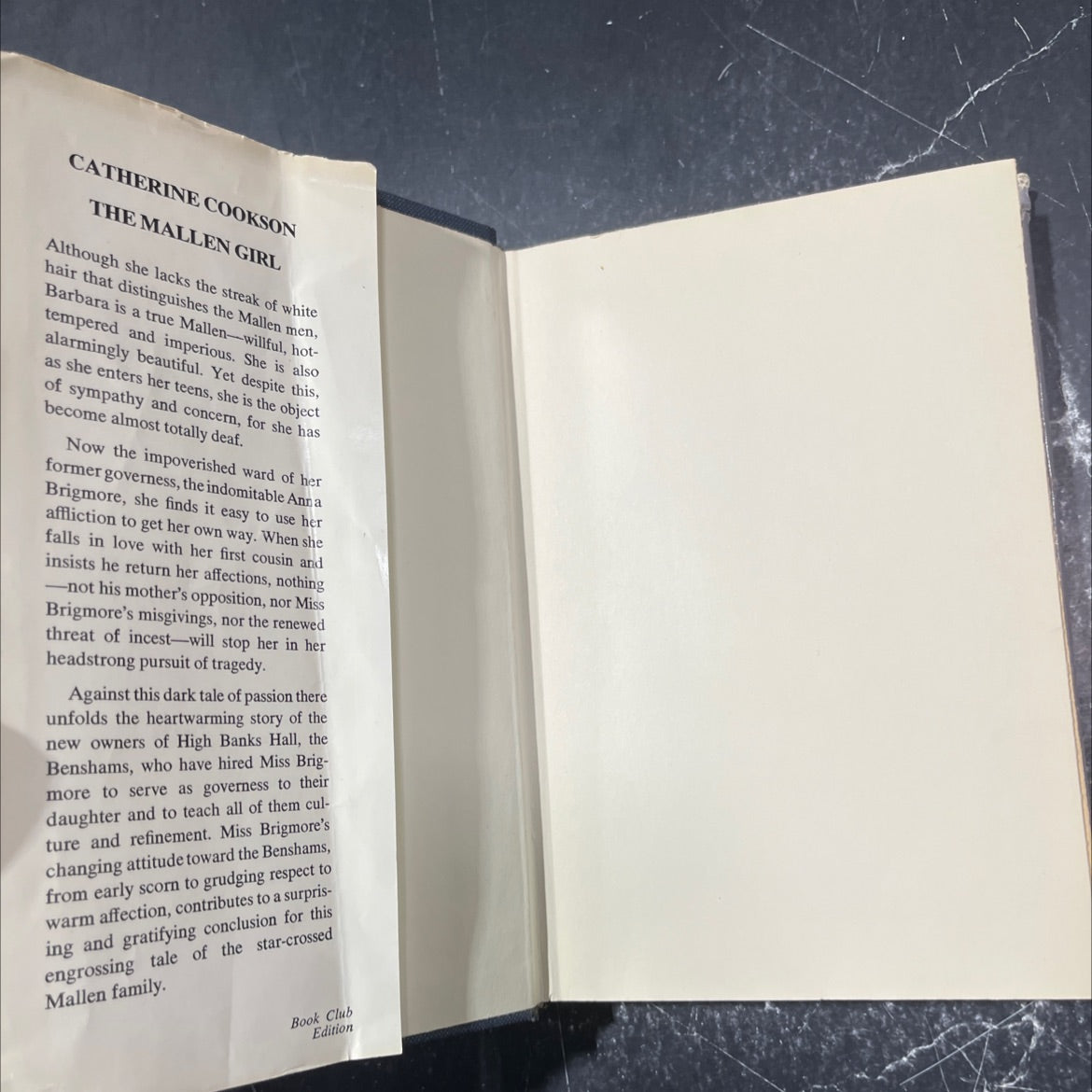 the mallen girl book, by catherine cookson, 1973 Hardcover image 4