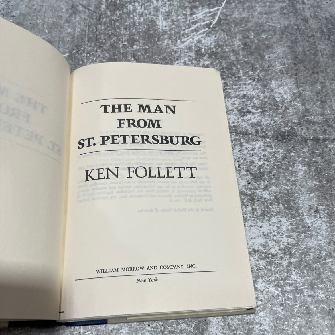 the man from st. petersburg book, by ken follett, 1982 Hardcover image 2