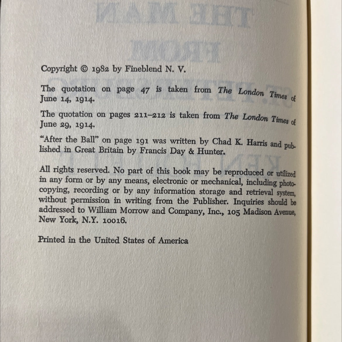 the man from st. petersburg book, by ken follett, 1982 Hardcover image 3