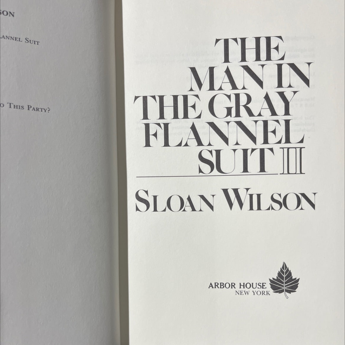 the man in the gray flannel suit book, by sloan wilson, 1984 Hardcover image 2