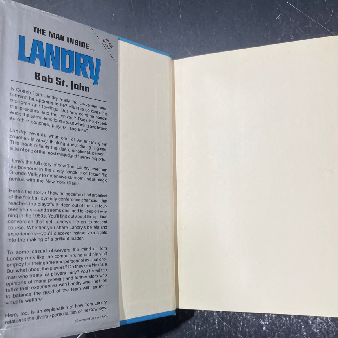 the man inside... landry book, by Bob St. John, 1979 Hardcover image 4