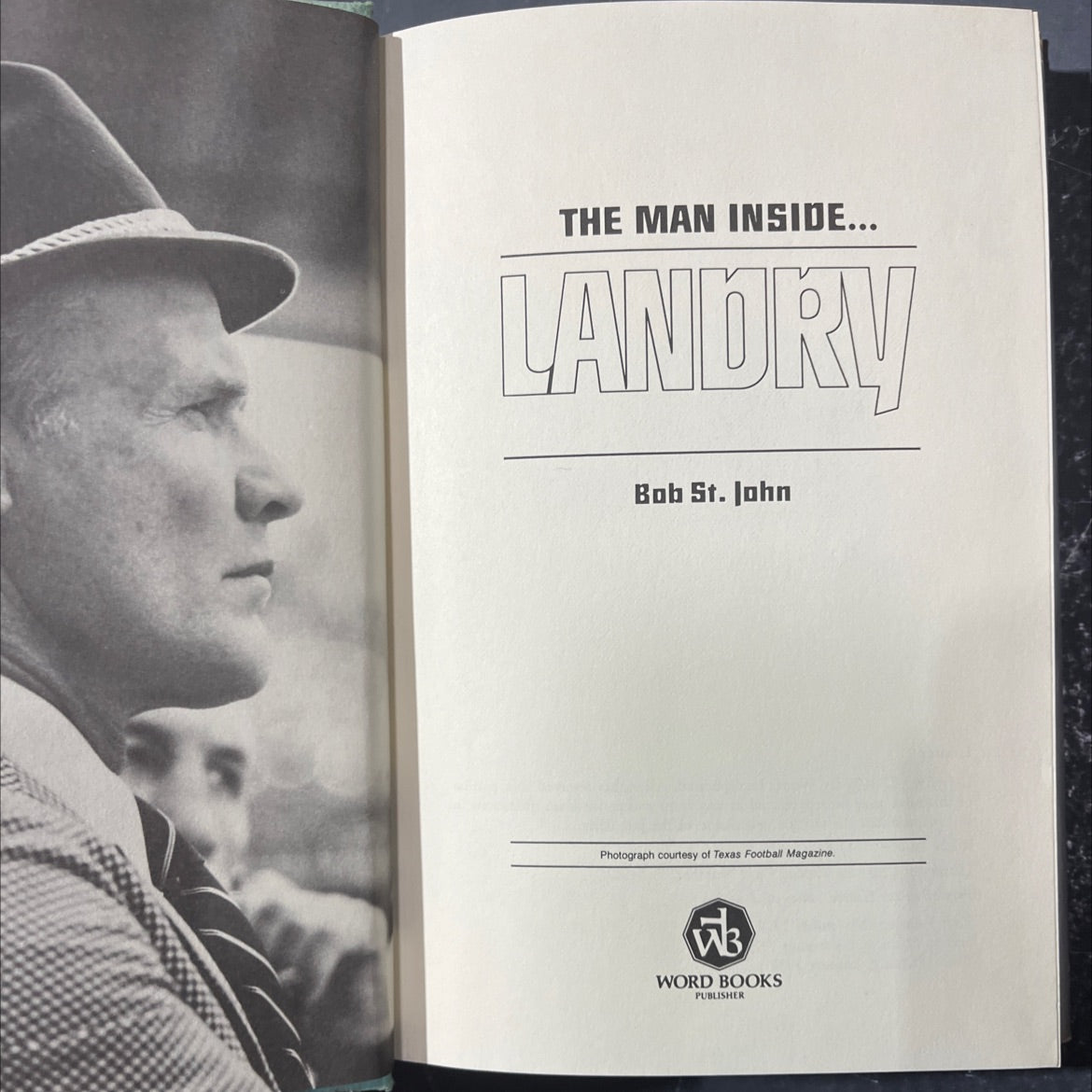 the man inside... landry book, by Bob St. John, 1979 Hardcover image 2