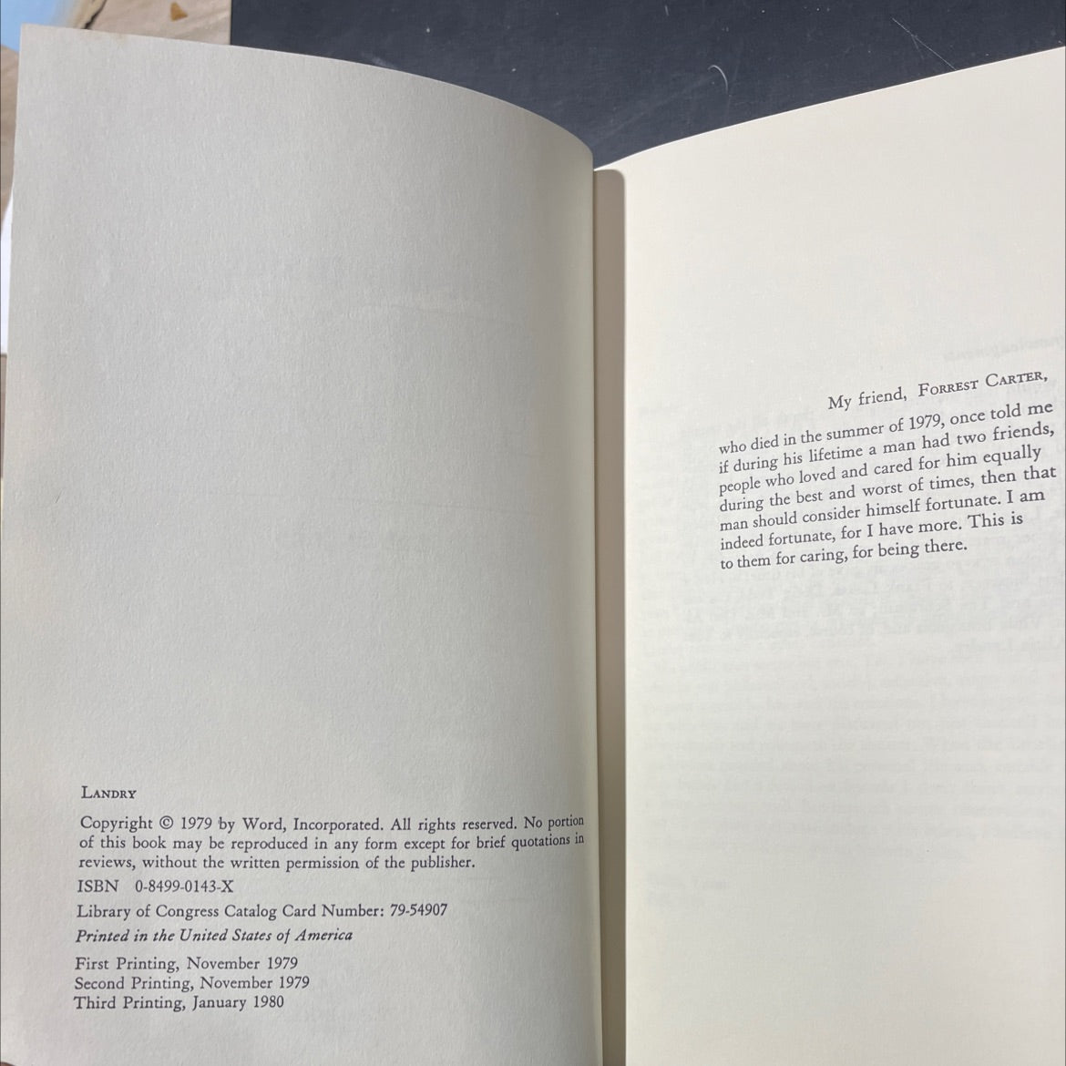 the man inside... landry book, by Bob St. John, 1979 Hardcover image 3