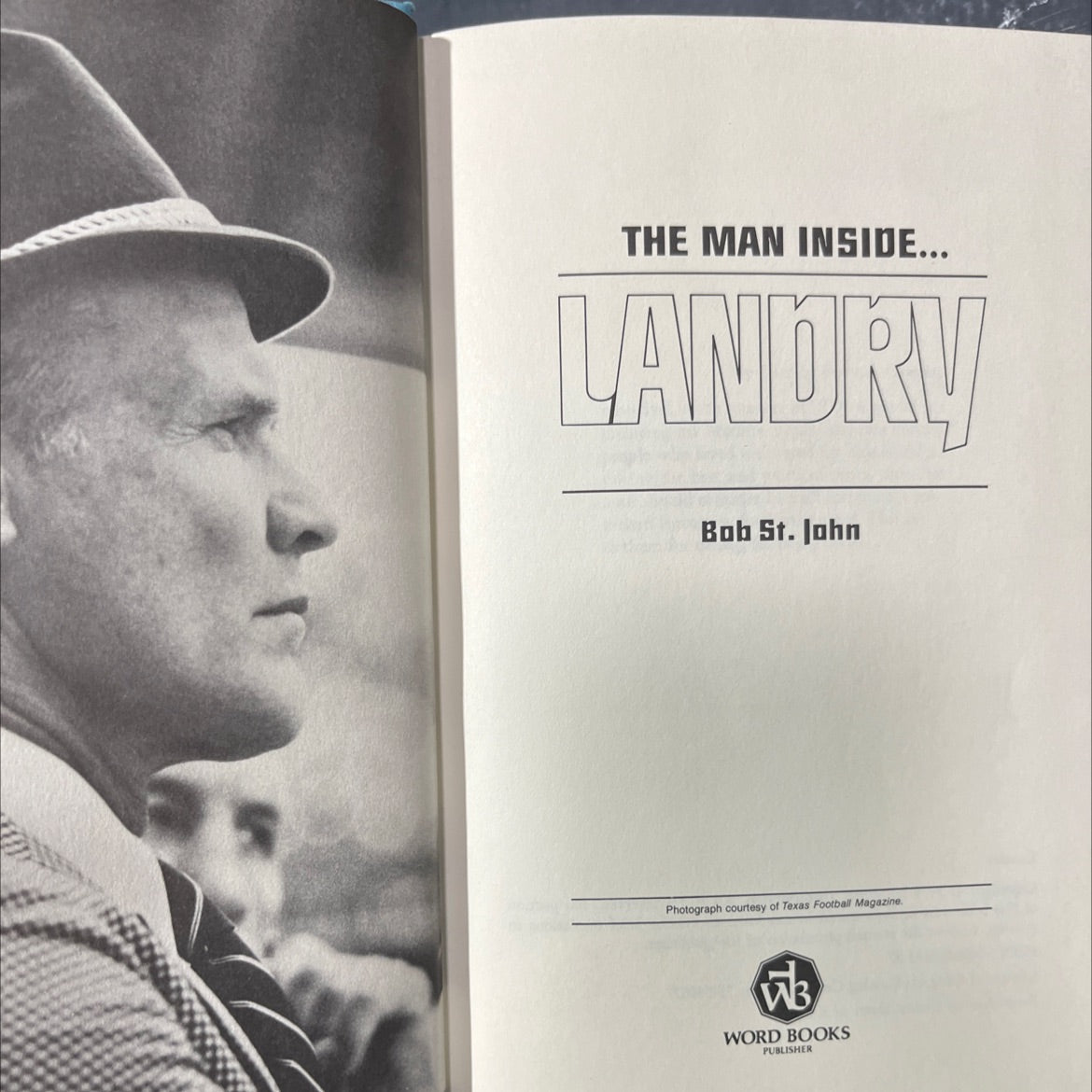 the man inside... landry book, by Bob St. John, 1979 Hardcover image 2
