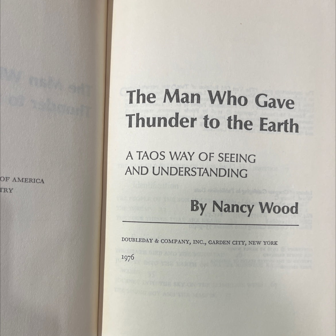 the man who gave thunder to the earth book, by Nancy Wood, 1976 Hardcover image 2