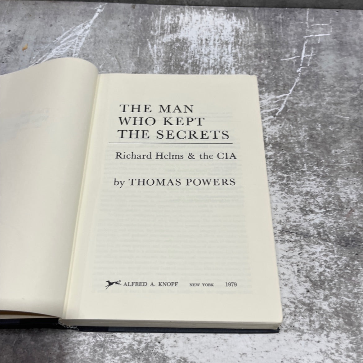 the man who kept the secrets richard helms & the cia book, by thomas powers, 1979 Hardcover image 2