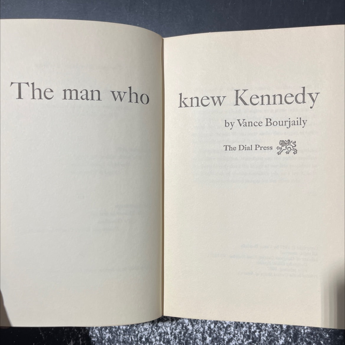 the man who knew kennedy book, by Vance Bourjaily, 1967 Hardcover image 2