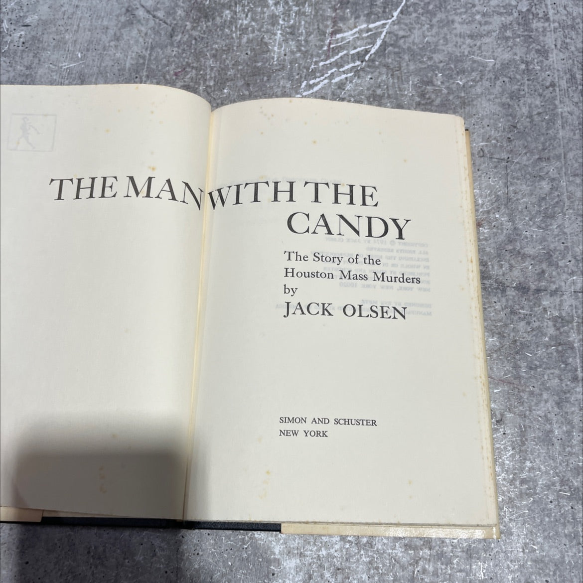 the man with the candy book, by jack olsen, 1974 Hardcover image 2