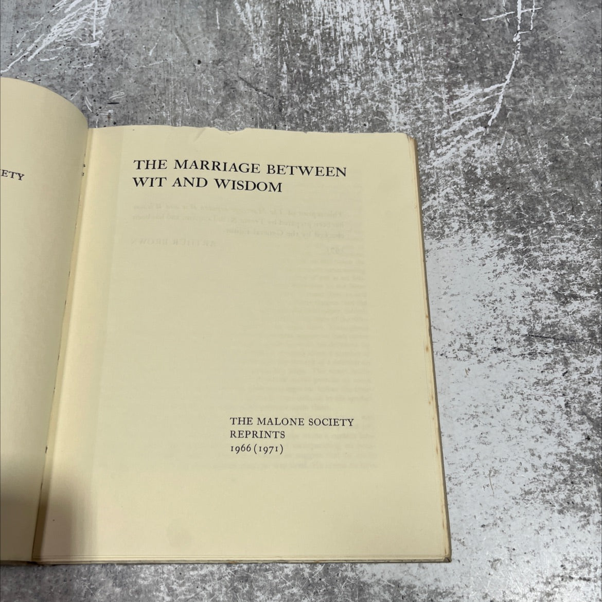 the marriage between wit and wisdom book, by unknown, 1971 Hardcover image 2