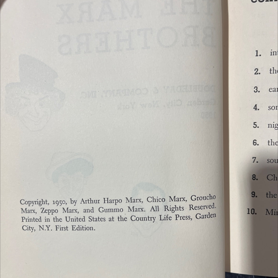 the marx brothers book, by Kyle Crichton, 1950 Hardcover image 3