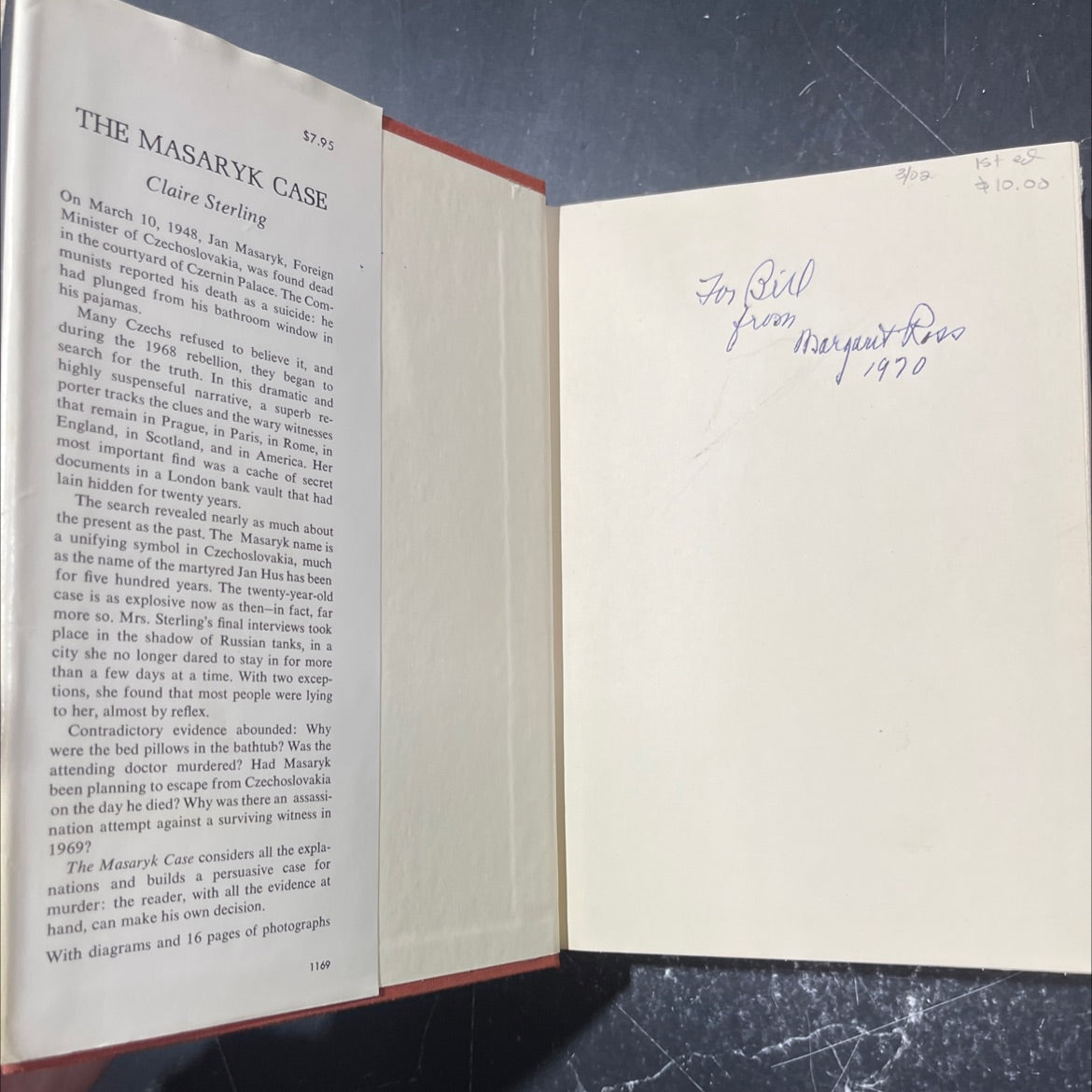 the masaryk case book, by claire sterling, 1969 Hardcover image 4