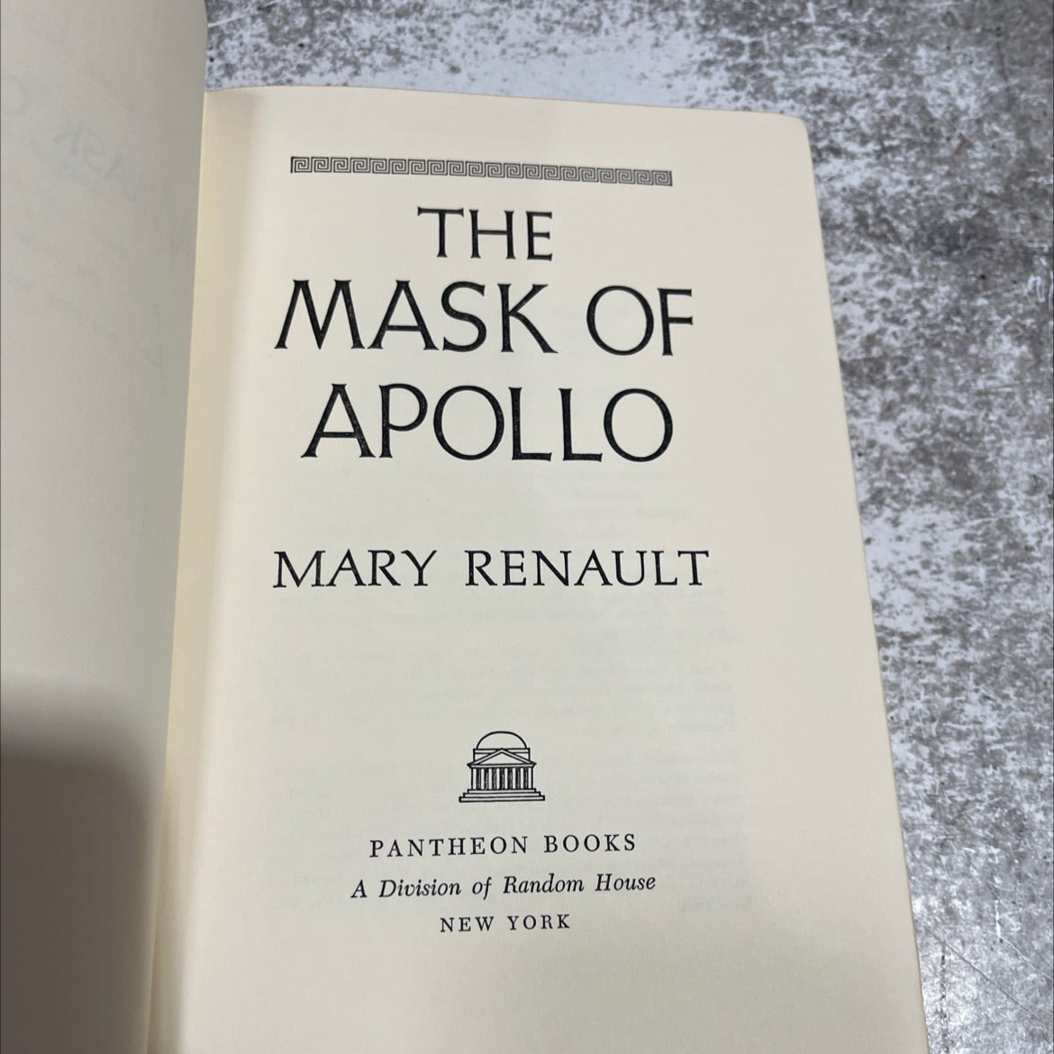 the mask of apollo book, by mary renault, 1966 Hardcover image 2