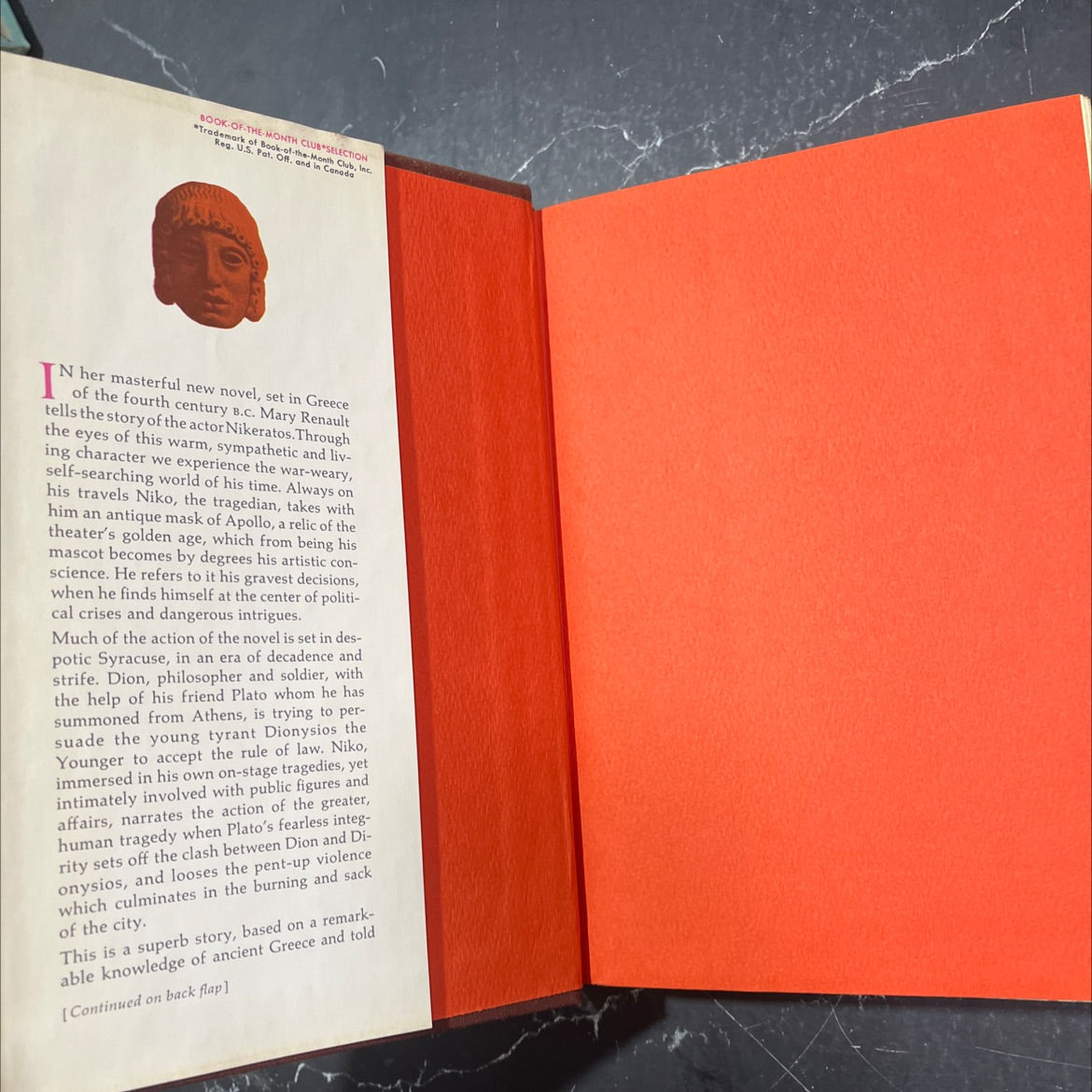 the mask of apollo book, by mary renault, 1966 Hardcover image 4