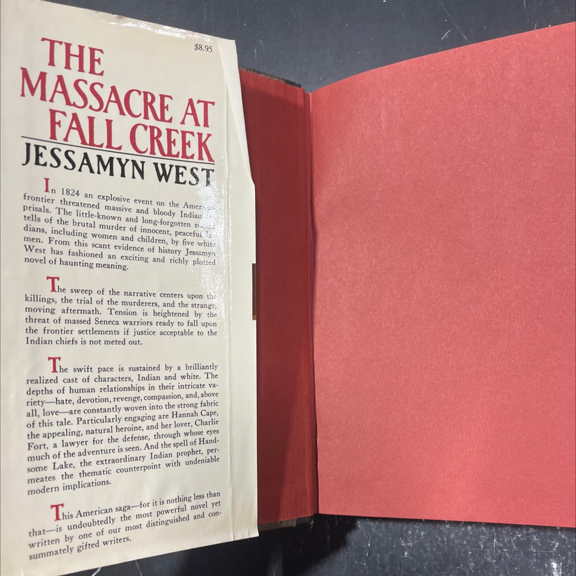 the massacre at fall creek book, by Jessamyn West, 1975 Hardcover image 4